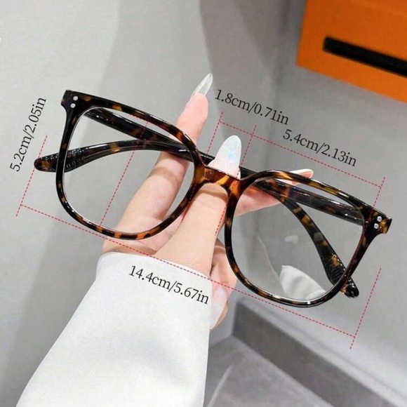 Ladies Square Oversize Fashion Daily Glasses - Picture 2 of 8